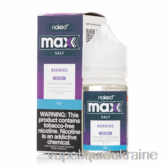 Vape Liquid Ukraine ICE Berries - Naked MAX Salt - 30mL 35mg